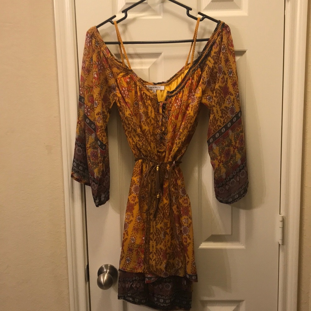 Off the shoulder mini dress